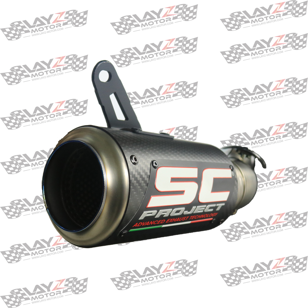 SC Project CRT Karbon Knalpot Kawasaki ZX636 FS Titanium Pipe Kendmoto