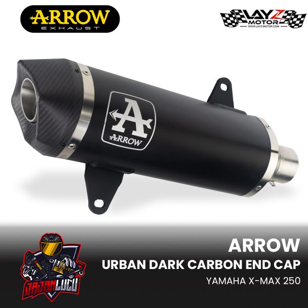 Arrow Exhaust Urban Dark Carbon End Cap - Yamaha XMAX 250