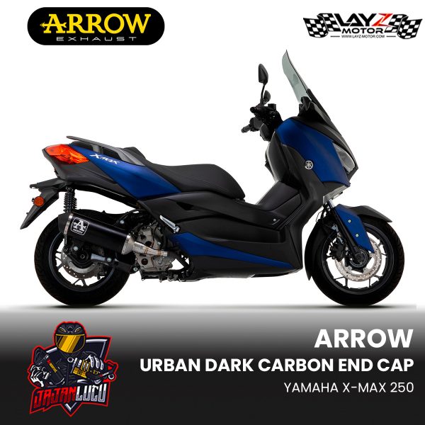 Arrow Exhaust Urban Dark Carbon End Cap - Yamaha XMAX 250 - Image 5
