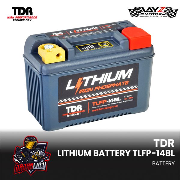 TDR AKI Litihium ZX25R XMAX Forza CBR250RR R6 TLFP-14BL 12V