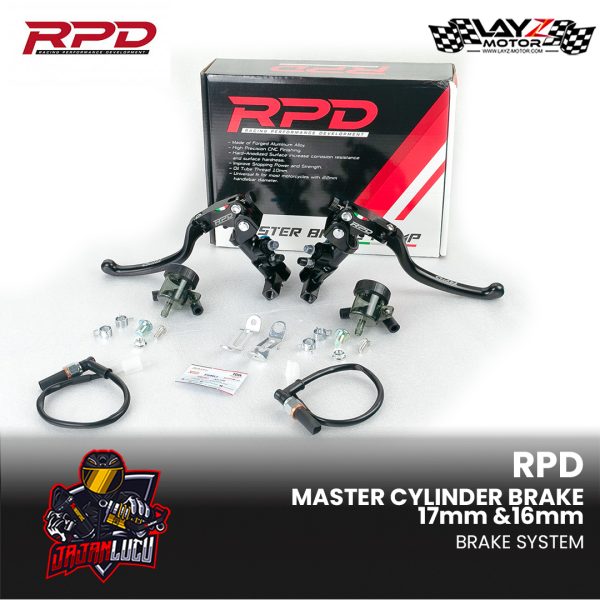 RPD Master Rem Radial Set 17mm (R) dan 16mm (L) + Switch Brake