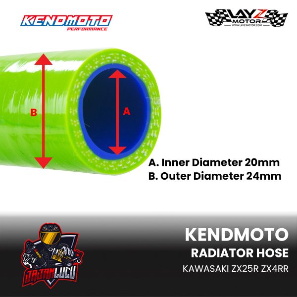 Kendmoto Radiator Hose Selang Radiator Silicone - Kawasaki ZX25R ZX4RR - Image 5